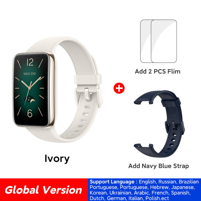 Ivory N NavBlu Strap